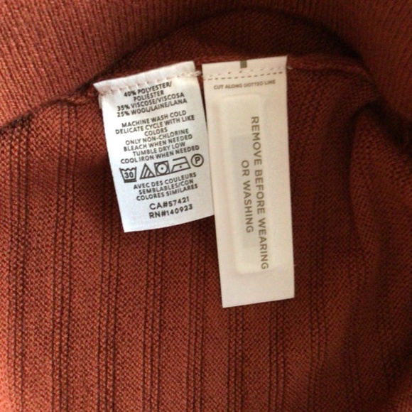 Loft Brown Knitted Bohemian Short Sleeve Top size M - Picture 6 of 8